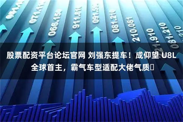 股票配资平台论坛官网 刘强东提车！成仰望 U8L 全球首主，霸气车型适配大佬气质​